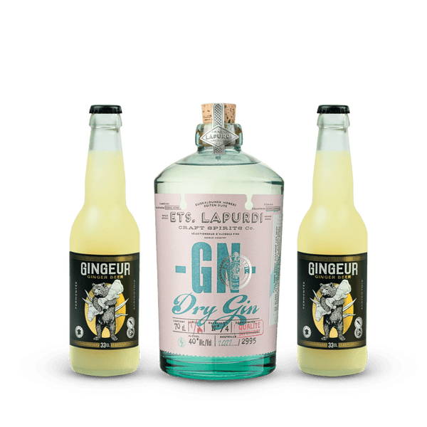 Box cocktail gin ETS. LAPURDI + 2 ginger beer GINGEUR - Edari Drinks