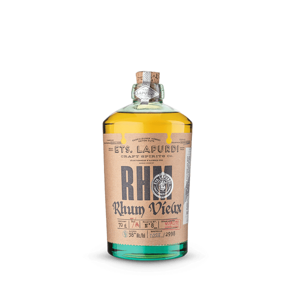 Rhum Vieux RHM 3 ans d'âge 38° ETS. LAPURDI - 70cl - Edari Drinks