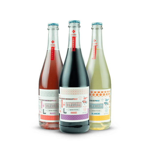 Trio de sangrias pétillantes LOREAK - 75cl - Edari Drinks