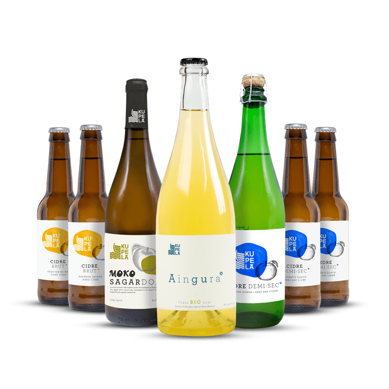Box découverte cidres et sagardo KUPELA - Edari Drinks