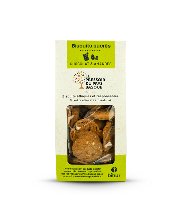 Biscuits sucrés Pressoir du Pays Basque Chocolat et Amandes - 100g