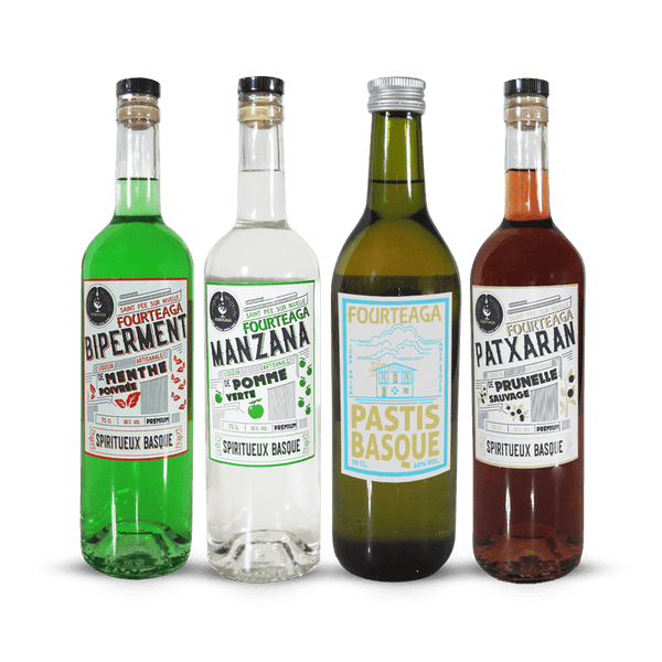 Pack découverte liqueurs FOURTEAGA - 4 bouteilles 70cl - Edari Drinks